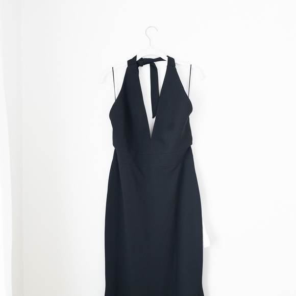 NEW Dress the Population Camden Halter Mermaid Evening Gown Black Size Medium - Picture 5 of 13